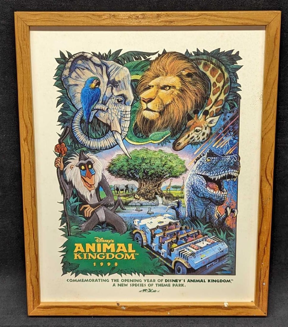 Framed Disney Animal Kingdom Commemorative Poster (1 of 4)