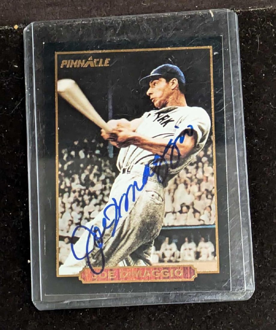 Joe Dimaggio HOF Autographed Baseball Card B (1 of 2)