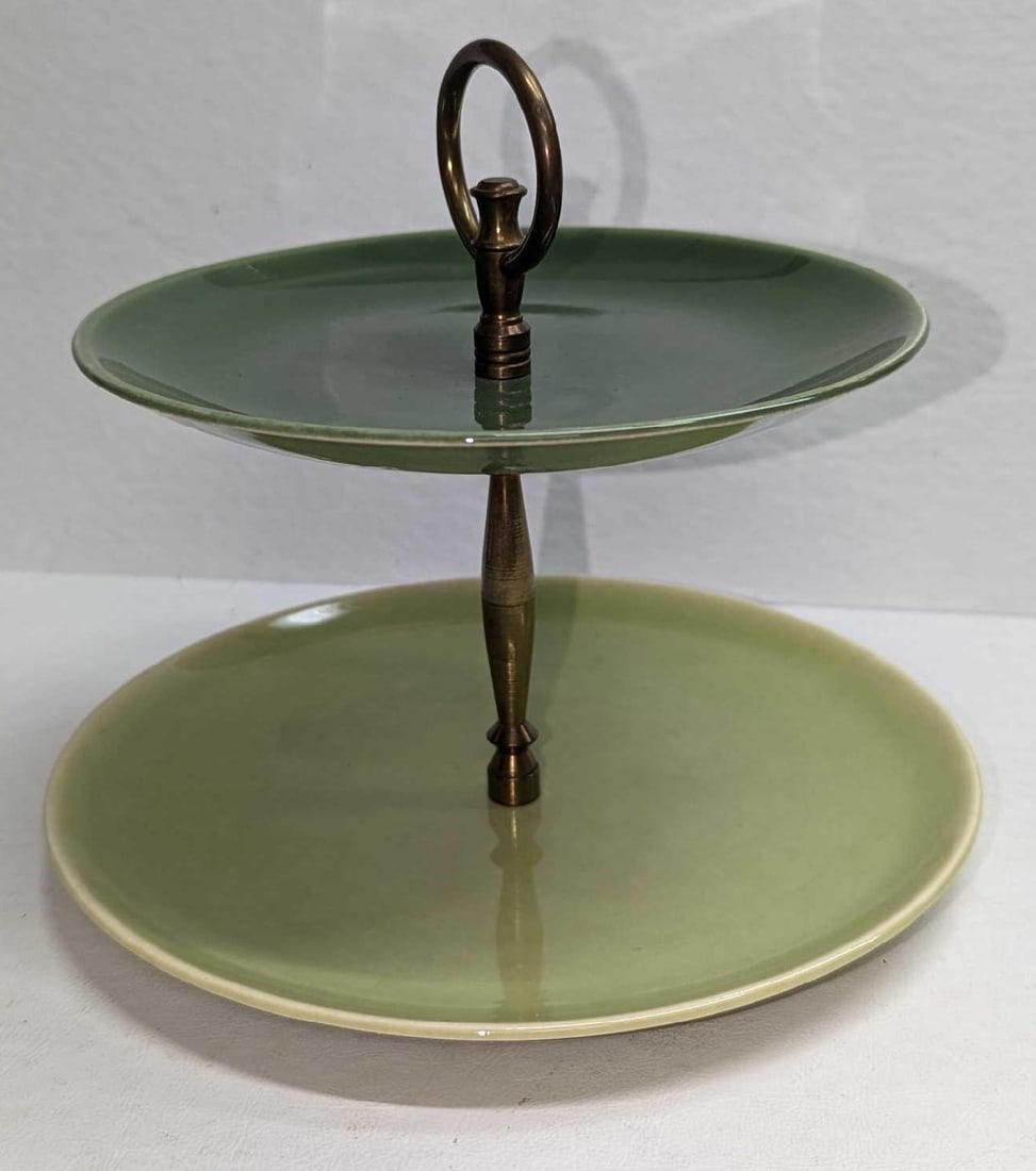Vintage Universal Potteries Ballerina Two Tier Tidbit Tray (1 of 6)