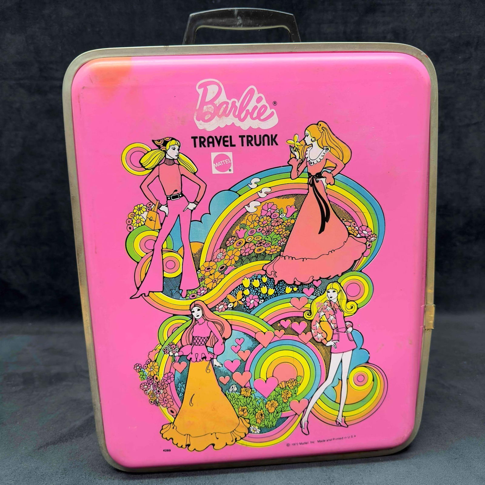 Barbie Travel Trunk 1972 Mattel Clothes Wardrobe Case Storage Case (1 of 7)