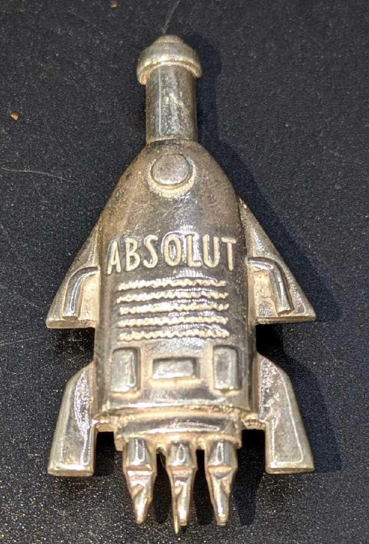 Sterling Silver Brooch Absolut Vodka Bottle Rocket J (1 of 3)