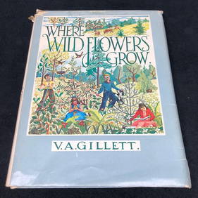 1966 Vintage Hardcover "Where Wild Flowers Grow" by Violet A Gillett - SIGNED 1st Edition (1 of 14)