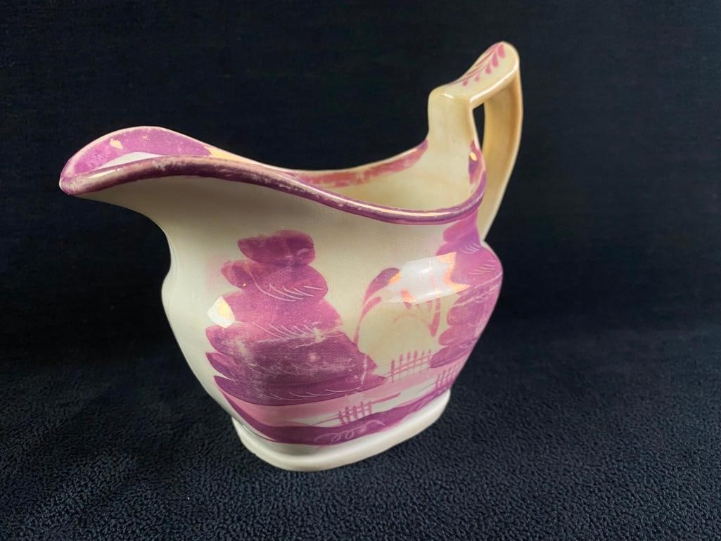 Antique Pink Lustreware Creamer (1 of 6)