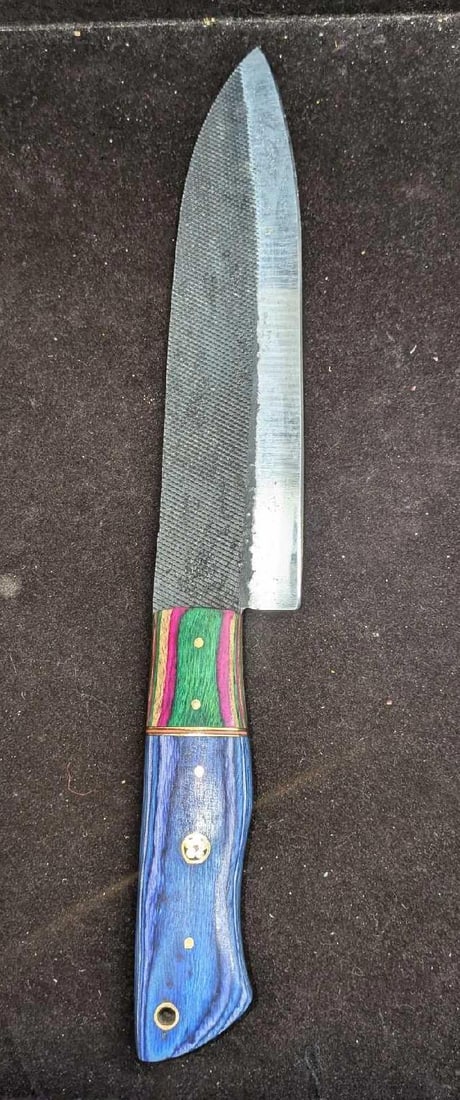 MHS Cutlery Steel Chef Kitchen Knife With Colorful Handle RTCC (1 of 4)