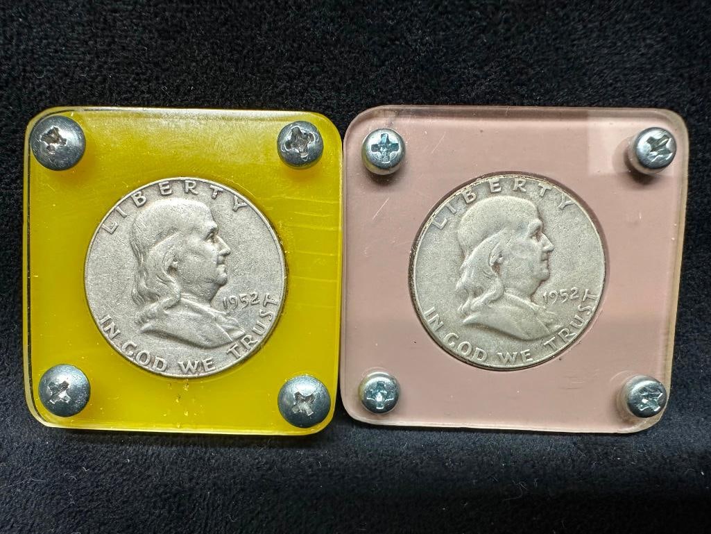 Three 1952  Franklin Half Dollars (1 of 2)