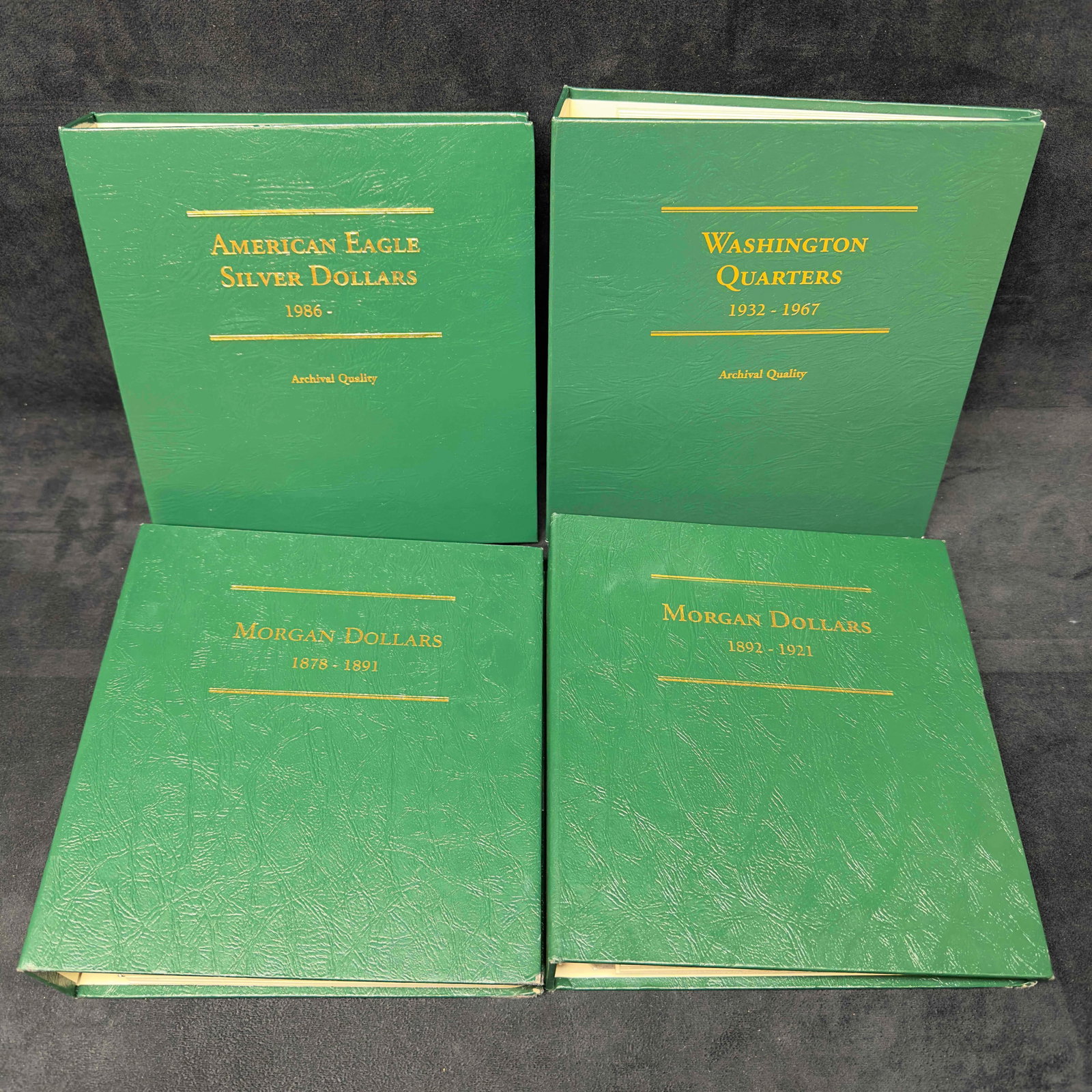 Littleton Morgan American Eagle Silver Dollars Washington Quarters Empty Coin Album Book Lot of 4 (1 of 6)