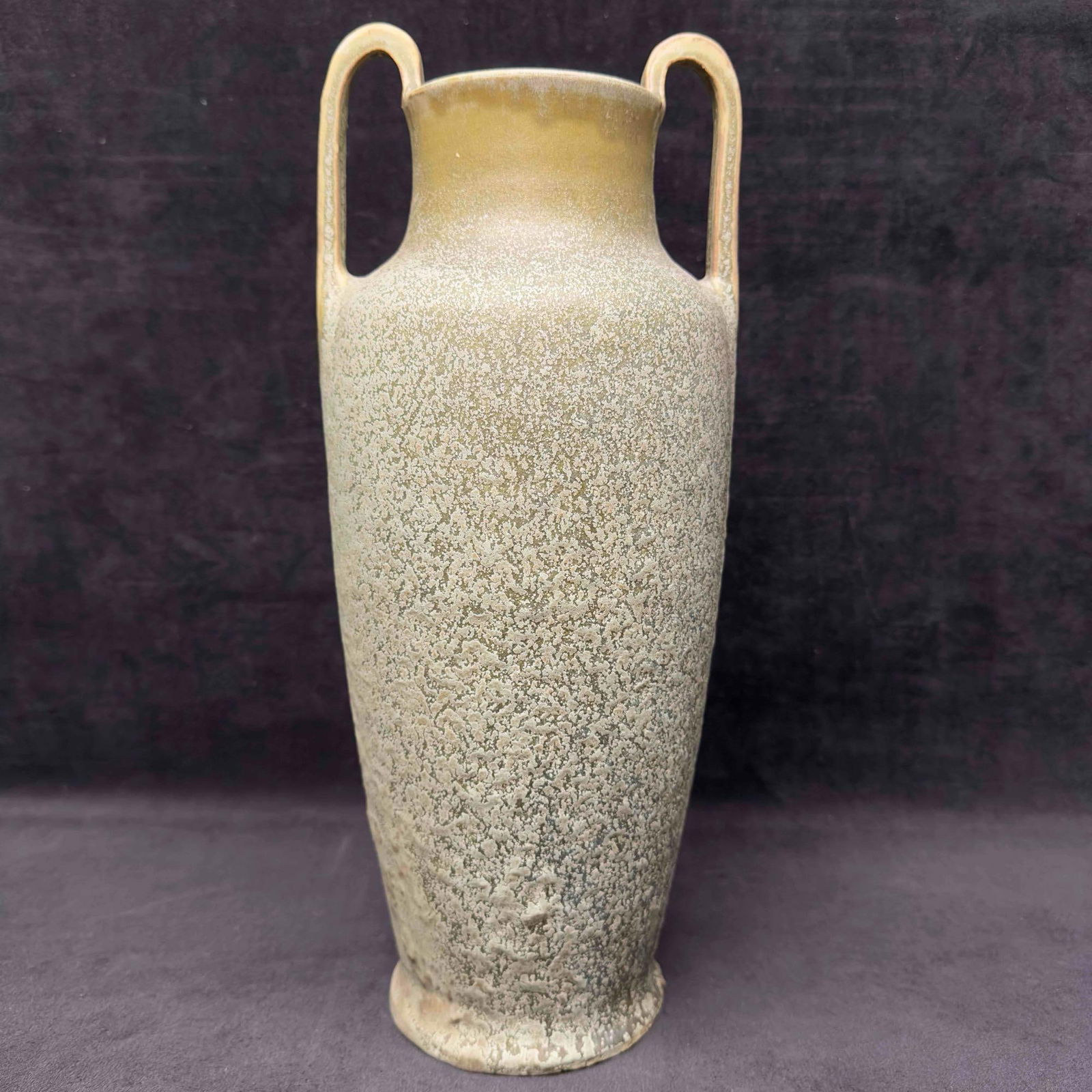 Green Natural Ceramic Pottery Pitcher Vase Urn with Handles (1 of 13)