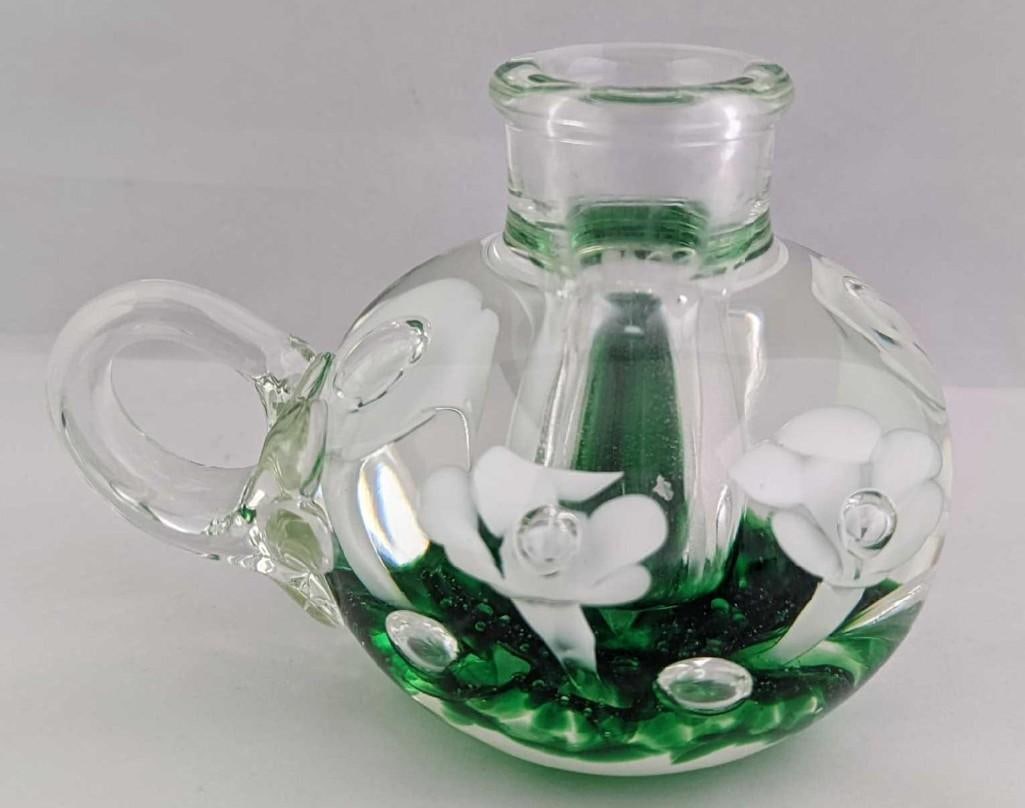 Joe St. Clair Brown Glass Candlestick Holder (1 of 6)