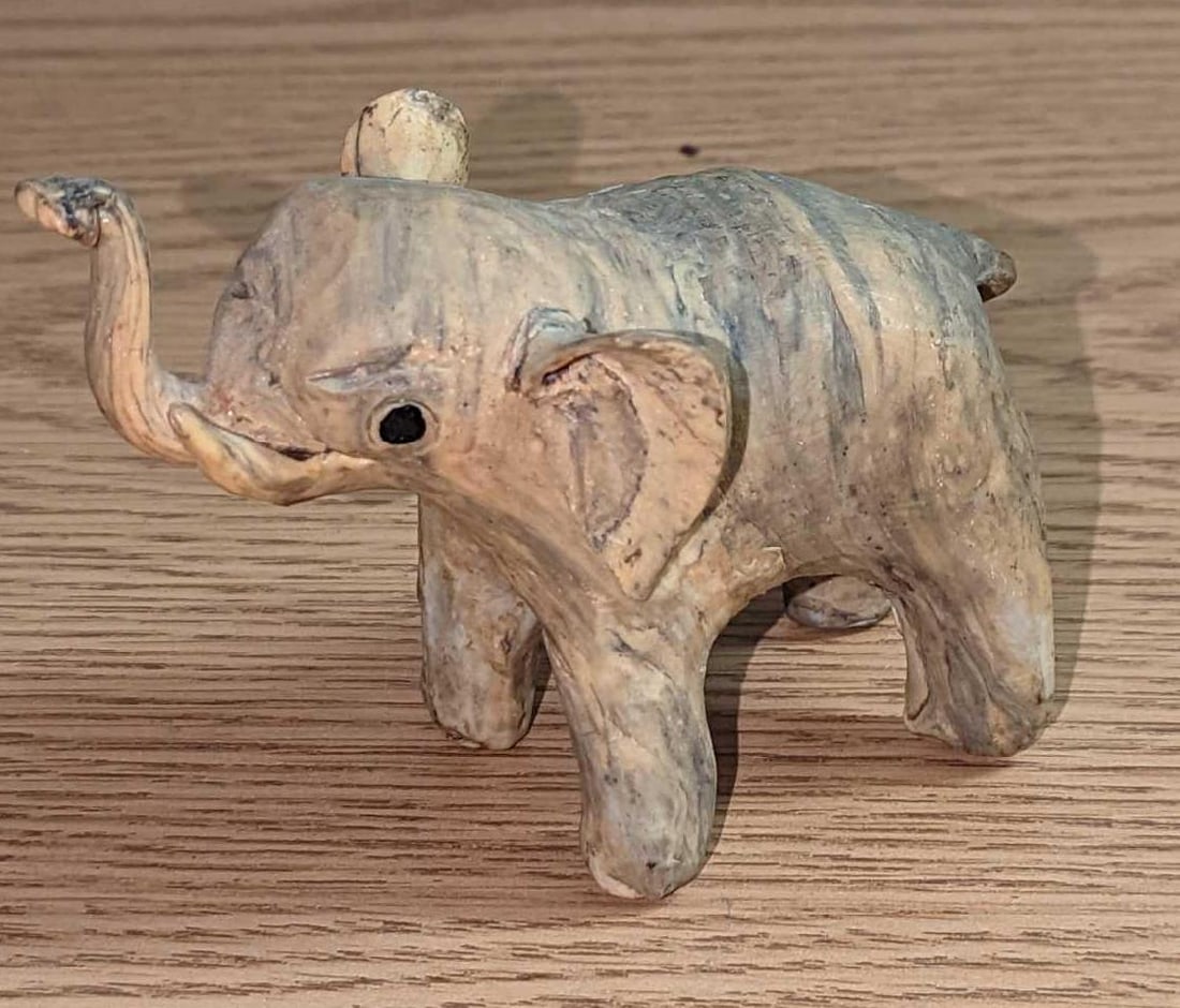 Vintage Handmade Paper Mache Elephant (1 of 6)