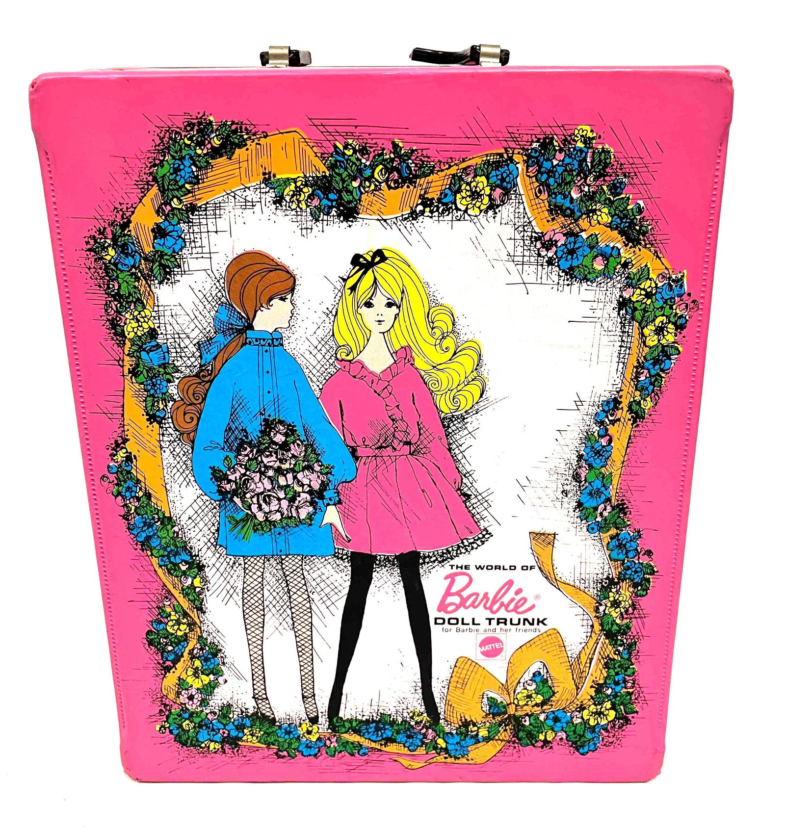 Vintage 1968 Pink Empty Barbie Doll Trunk (1 of 11)