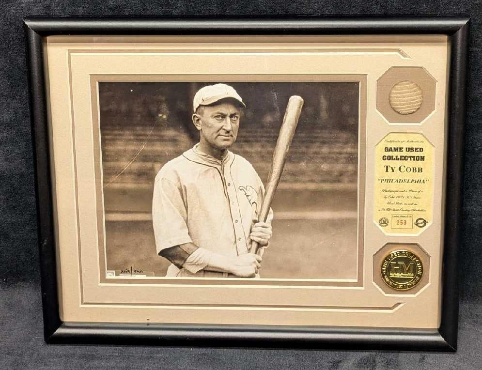 LE Ty Cobb Game Used Bat In Highland Photo Frame (1 of 5)