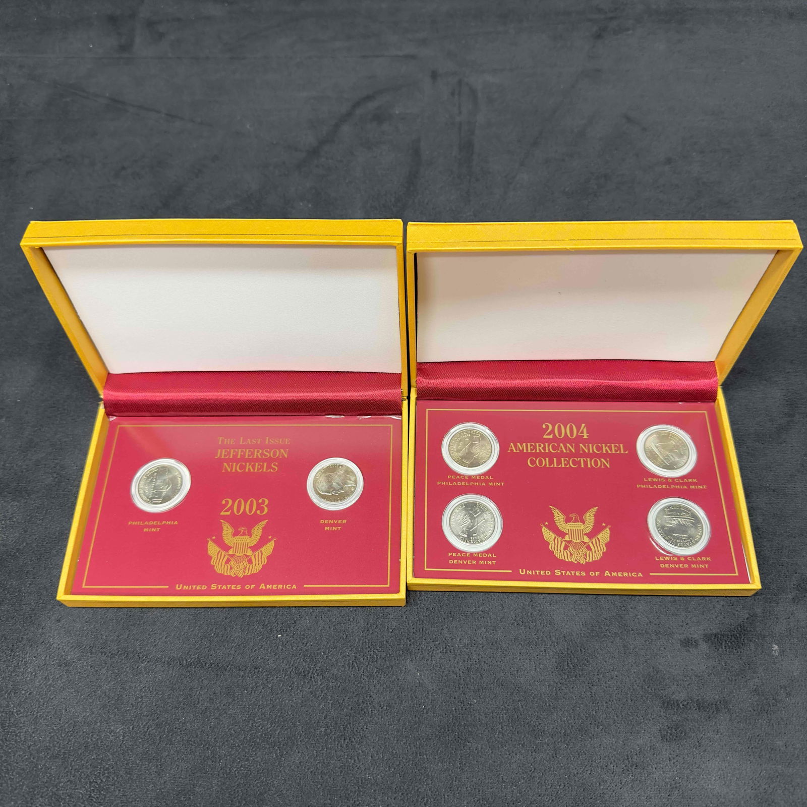 The Last Issue Jefferson Nickels 2003 and 2004 American Nickel Collection Lot of Six 6 Coins (1 of 7)