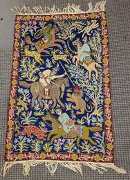 Vintage Hunting Royale Emperor Throw Rug