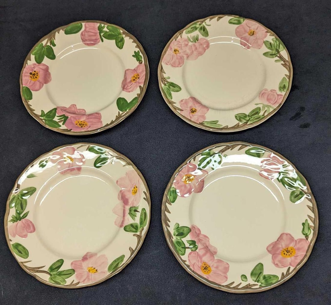 4 Retired Franciscan Desert Rose Salad Plates C (1 of 9)