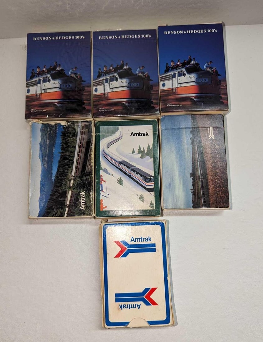 7 Vintage Railroad Themed Playing Cards (1 of 7)