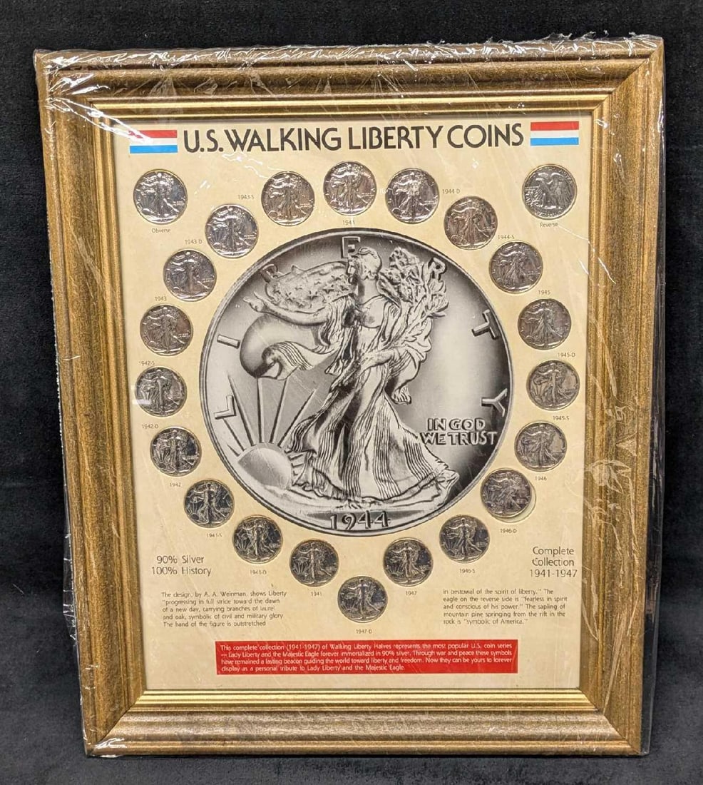 U.S. Walking Liberty Silver Coins Collection 1941-1947 (1 of 8)