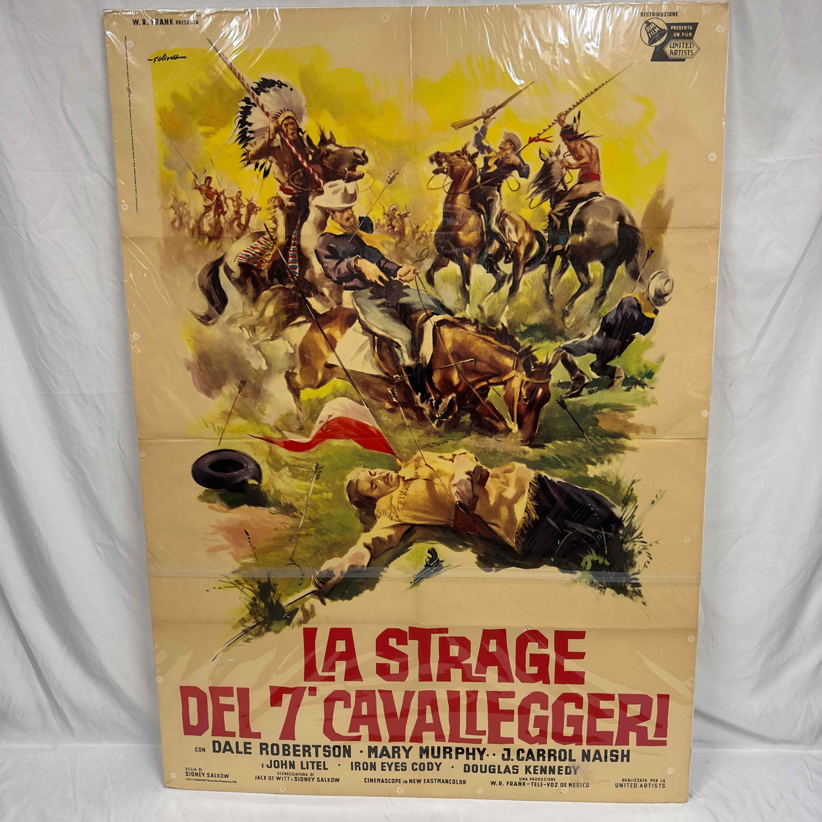 La Strage Del 7 Cavaileggeri Sitting Bull Western Vintage Italian Movie Poster Paper (1 of 9)
