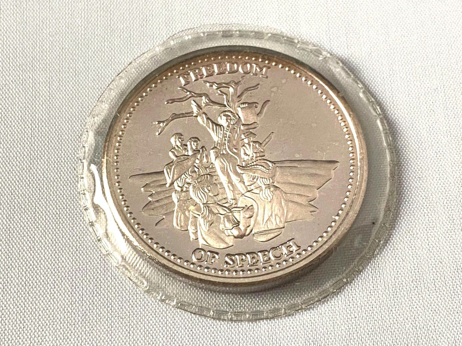 Johnson Matthey The Right To Freedom Of Speech 1oz .999 Fine Silver Round (1 of 2)