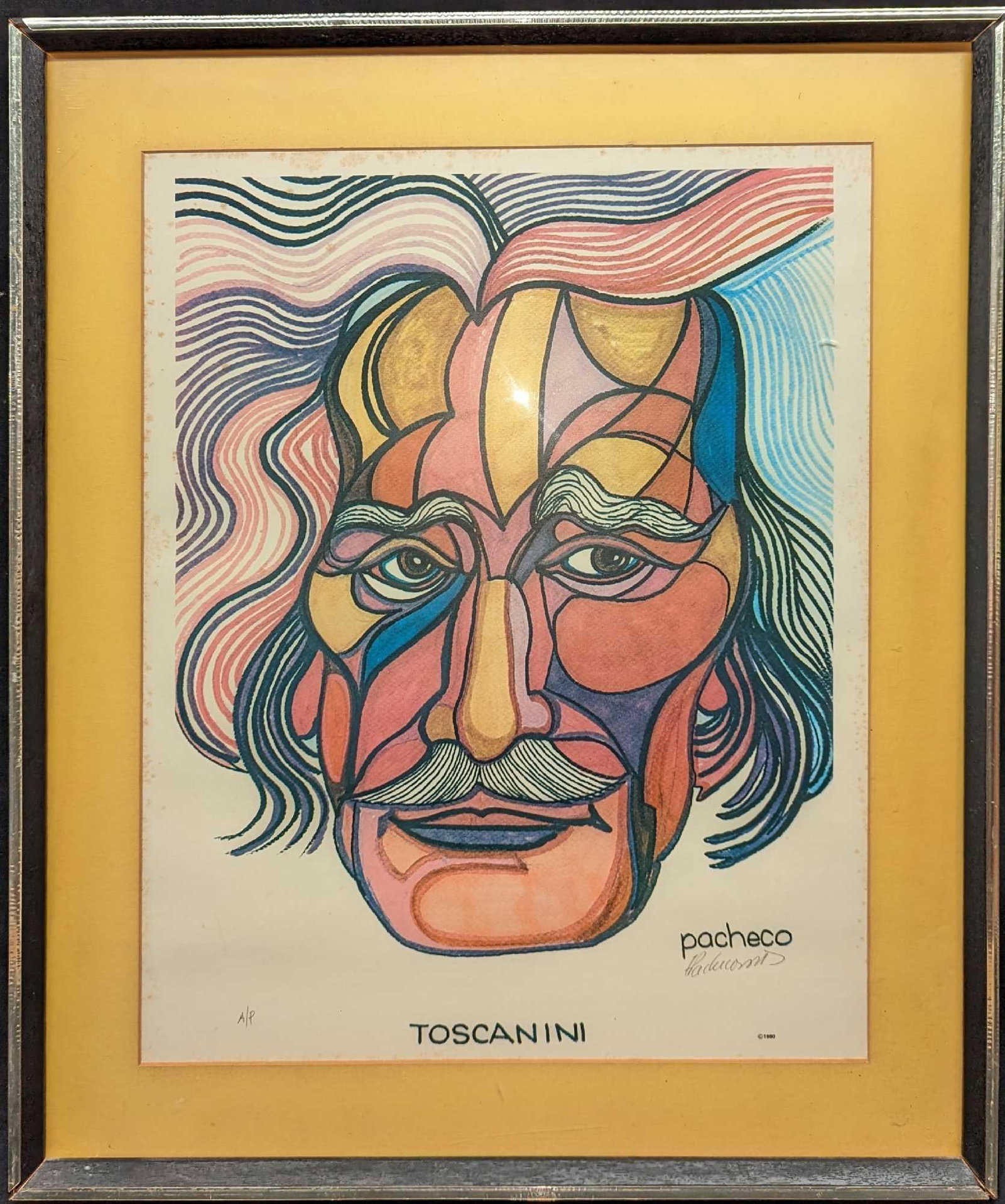 Framed AP Ferdie Pacheco Arturo Toscanini Print (1 of 7)