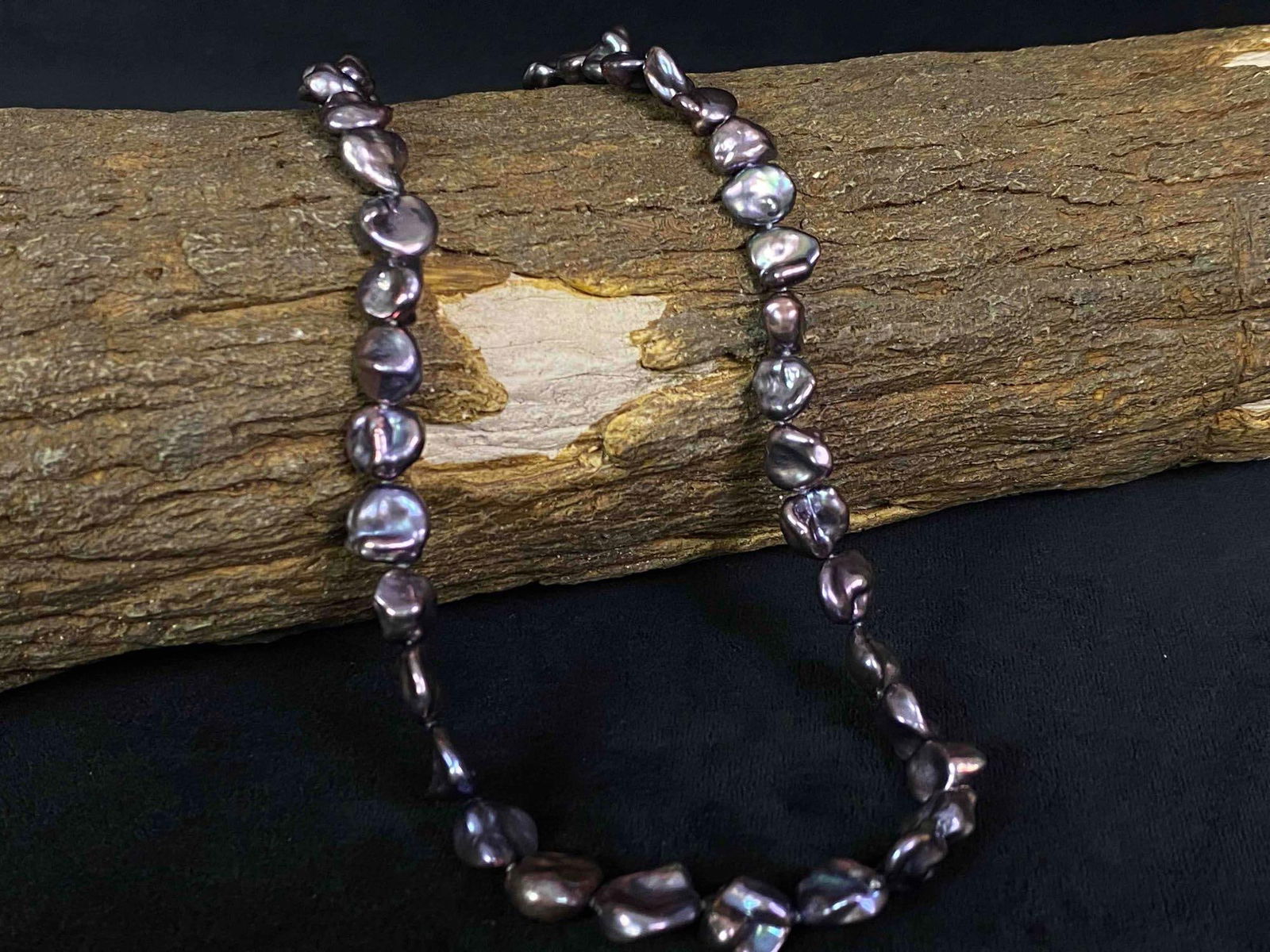 Designer H Sterling Magnetic Clasp Baroque Pearl Beaded Necklace: Designer Handmade Beaded Jewelry. Please view all our pictures they are part of the description . All items are researched and tested prior to listing . Happy Bidding Clasp - Sterling Length - 16"