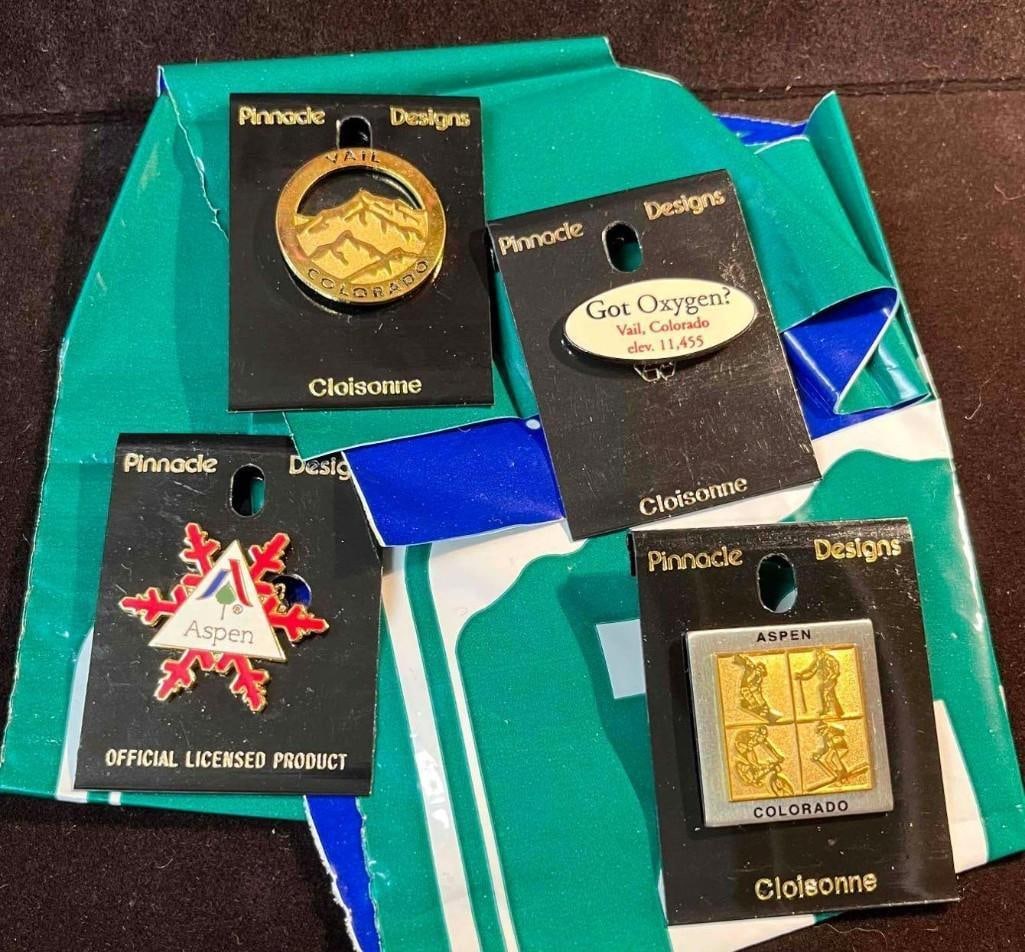 Bundle Of Vail & Aspen Colorado Enamel Pins In Original Bag (1 of 7)