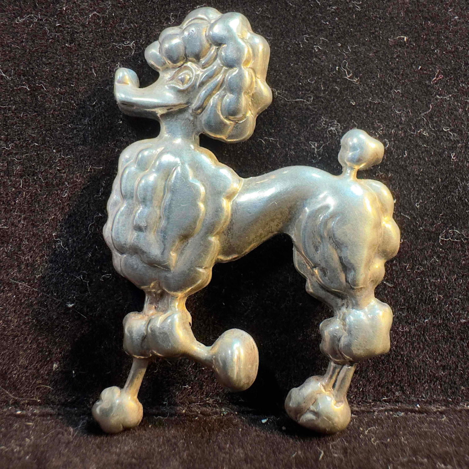 Lang Poodle Dog Sterling Silver Pin Brooch (1 of 6)
