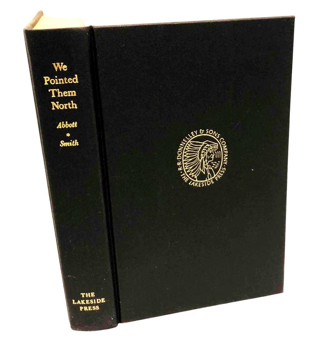 We Pointed Them North Abbott Smith Published in 1991: This lot contains We Pointed Them North Abbott Smith Published in 1991. It is approx 6 3/4" x 4 3 /4" and weighs about 0.9lbs. Overall the book is in good used condition considering age and li