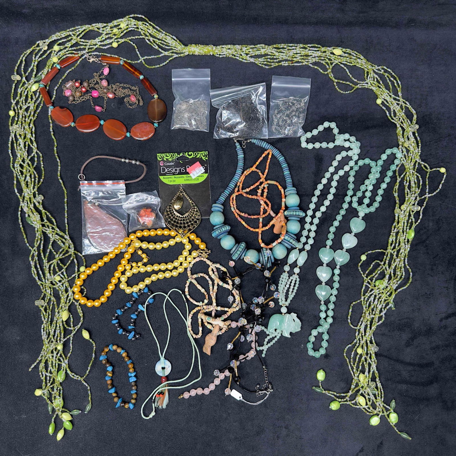 Assorted Jewelry Pendants Necklaces Bracelets Handcrafted Pieces Lot #1 (1 of 7)