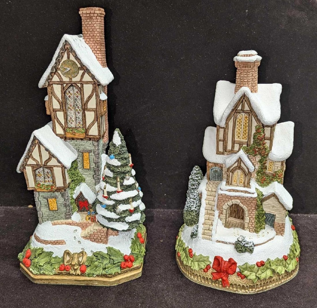 LE Premier David Winter Christmas Clockouse And Special 1996 Figurines: LE Premier David Winter Christmas Clockouse And Special 1996 Figurines. This lot includes: (1) Premier Christmas Special 1996 - At Home With Comport And Joy. Signed By The Artist On The Bottom. This i