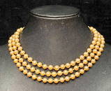 Vintage Marvella Triple Strand Pearl Choker Necklace