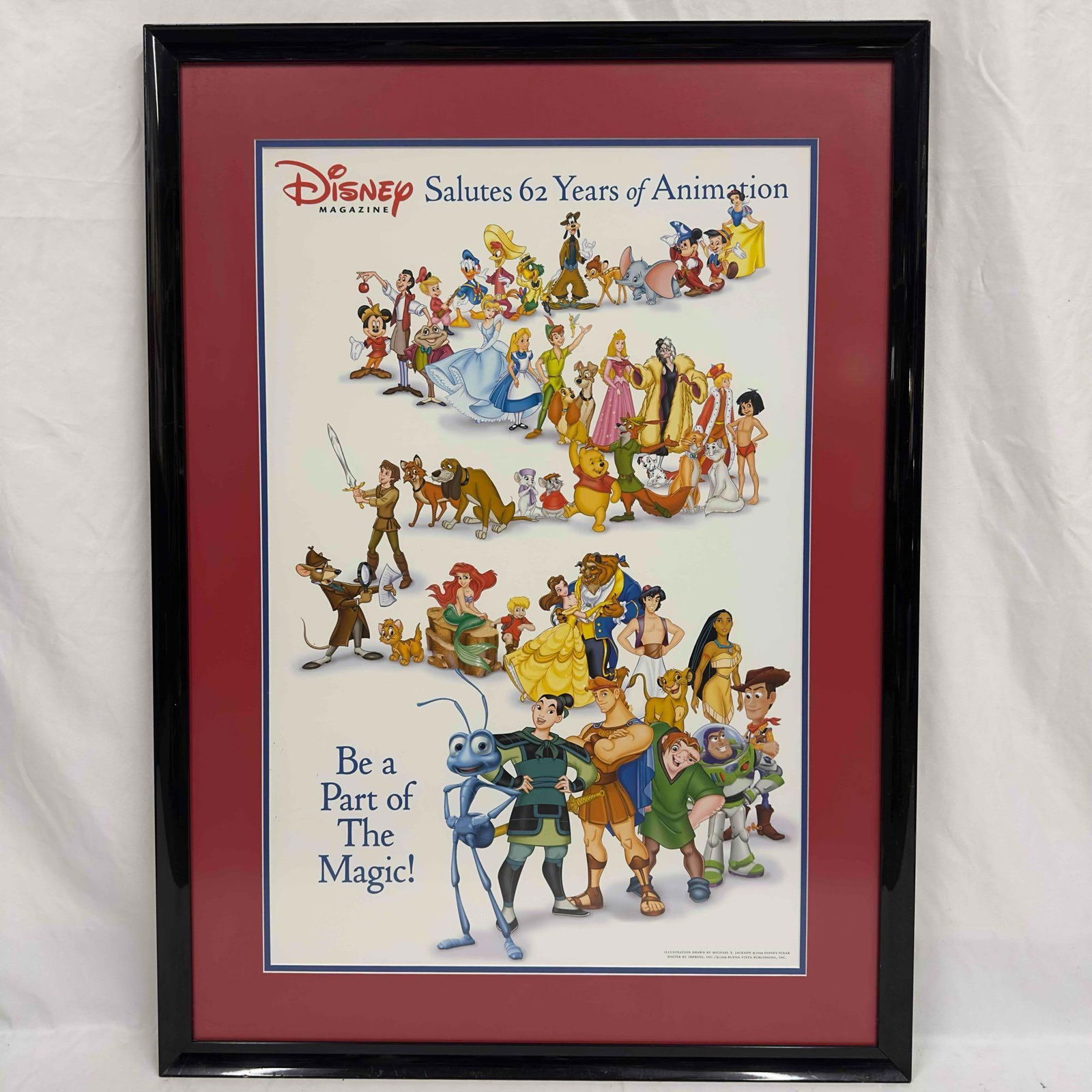 Disney Magazine Animation 1998 Poster Print Matted Framed by Walt Disney's Furnishing Department (1 of 16)