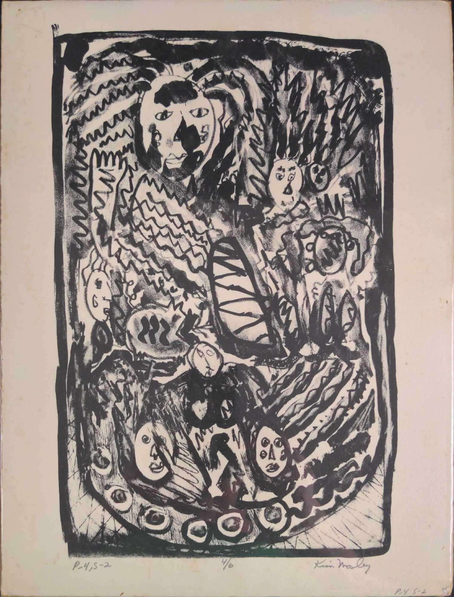 Kim Mosley (20th Century) Signed Woodblock Print P4 52: Kim Mosley (20th Century) Signed Woodblock Print P4 52 Signed=Yes, In Pencil Size=11" x 15". Date=N/A Number=#4/#6. Please see all