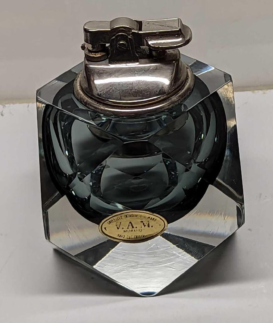 Vintage Murano V.A.M. Crystal Table Lighter (1 of 7)