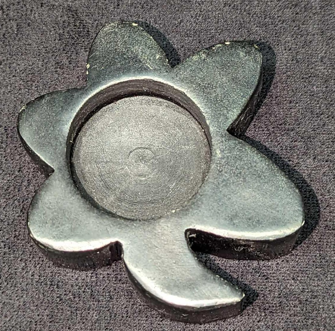 Dominican Republic Black Flower Tea Candle Holder (1 of 5)