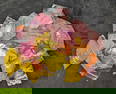 Assorted Orange & Pink & Yellow Beads For Jewelry Making