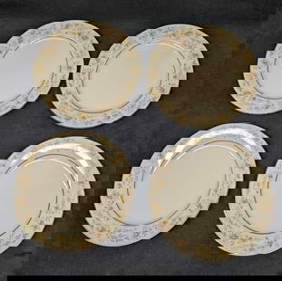 4 Retired Noritake Blossom Time Salad Plates B: 4 Retired Noritake Blossom Time Salad Plates B. Each plate is approx 8 3/8" x 8 3/8" x 3/4" and the total weight is 3.05 lbs. The bowls have no chips or cracks. The "Blossom Time" design was released