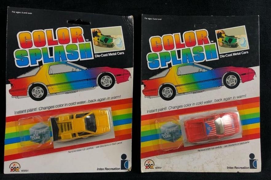 Vintage Unopened 1988 Intex Recreation Color Splash Die-Cast 2 Single Pack Of Cars (1 of 4)