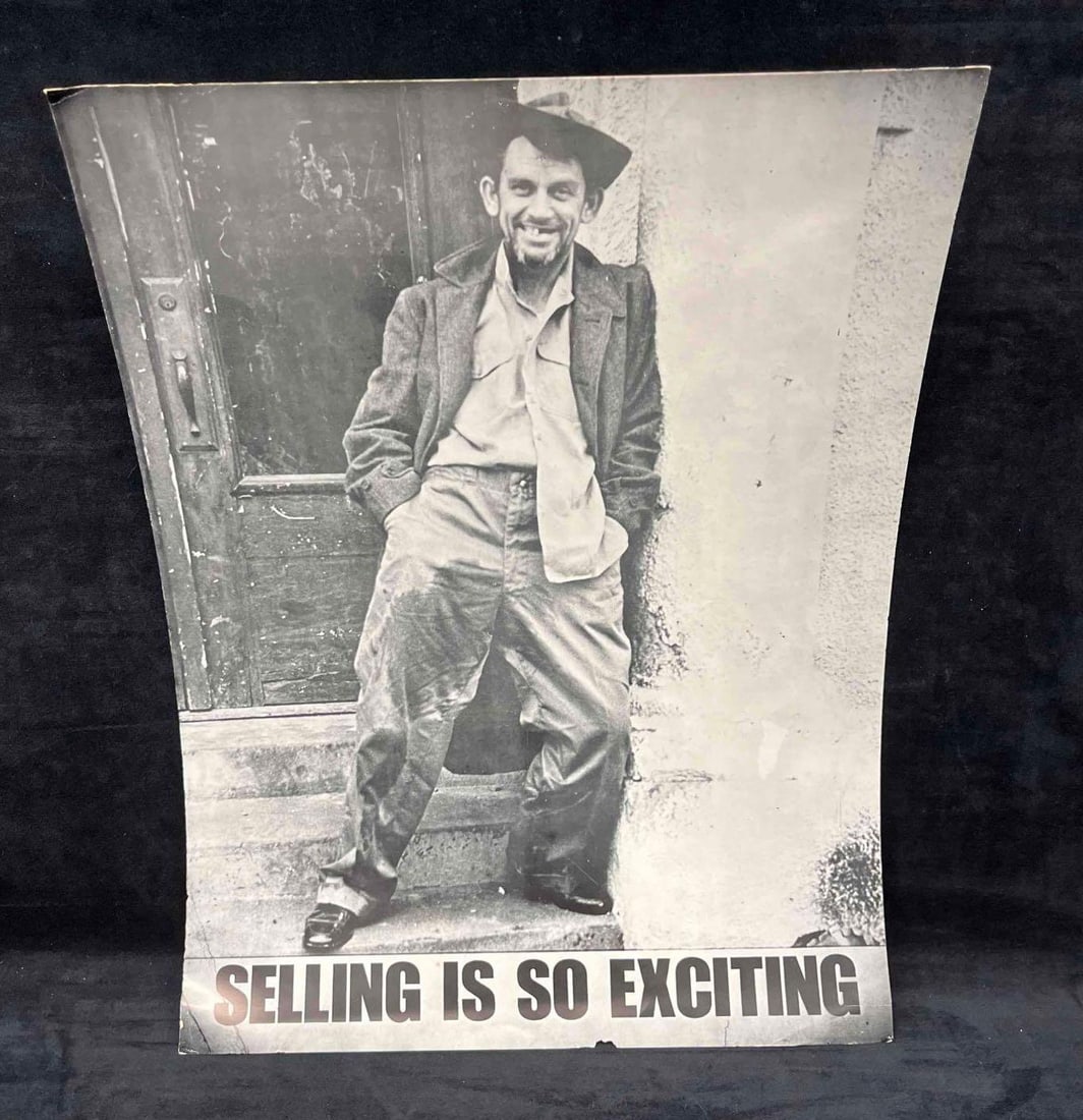 Vintage Poster Selling Is So Exciting: This lot contains a Vintage Poster Selling Is So Exciting. It is approx 19 1/4" x 14 1/2" and it weighs about 1.5oz. Overall the poster is in good used condition with some minor wear from use over tim