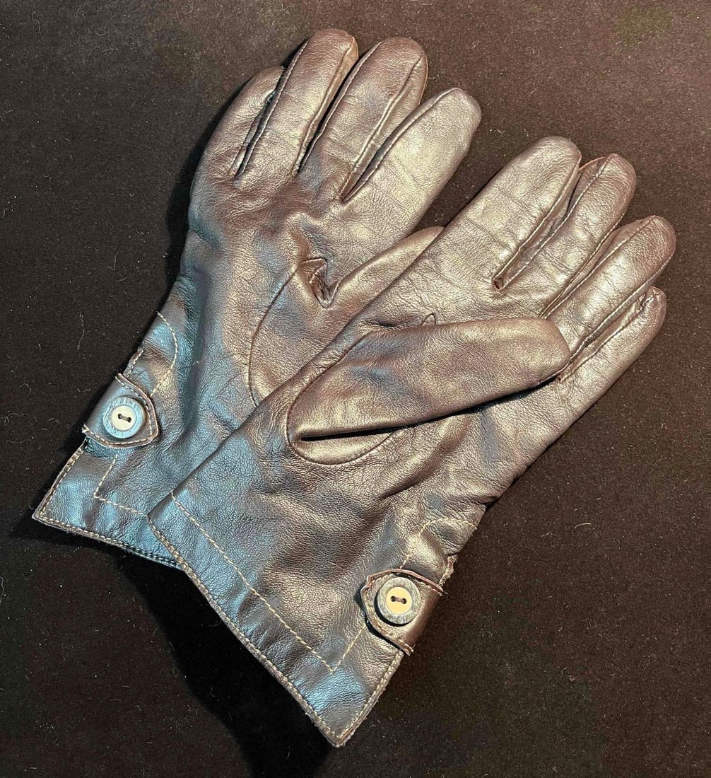Nine West Genuine Leather Lining 100% Polyester Gloves Size Large (1 of 8)