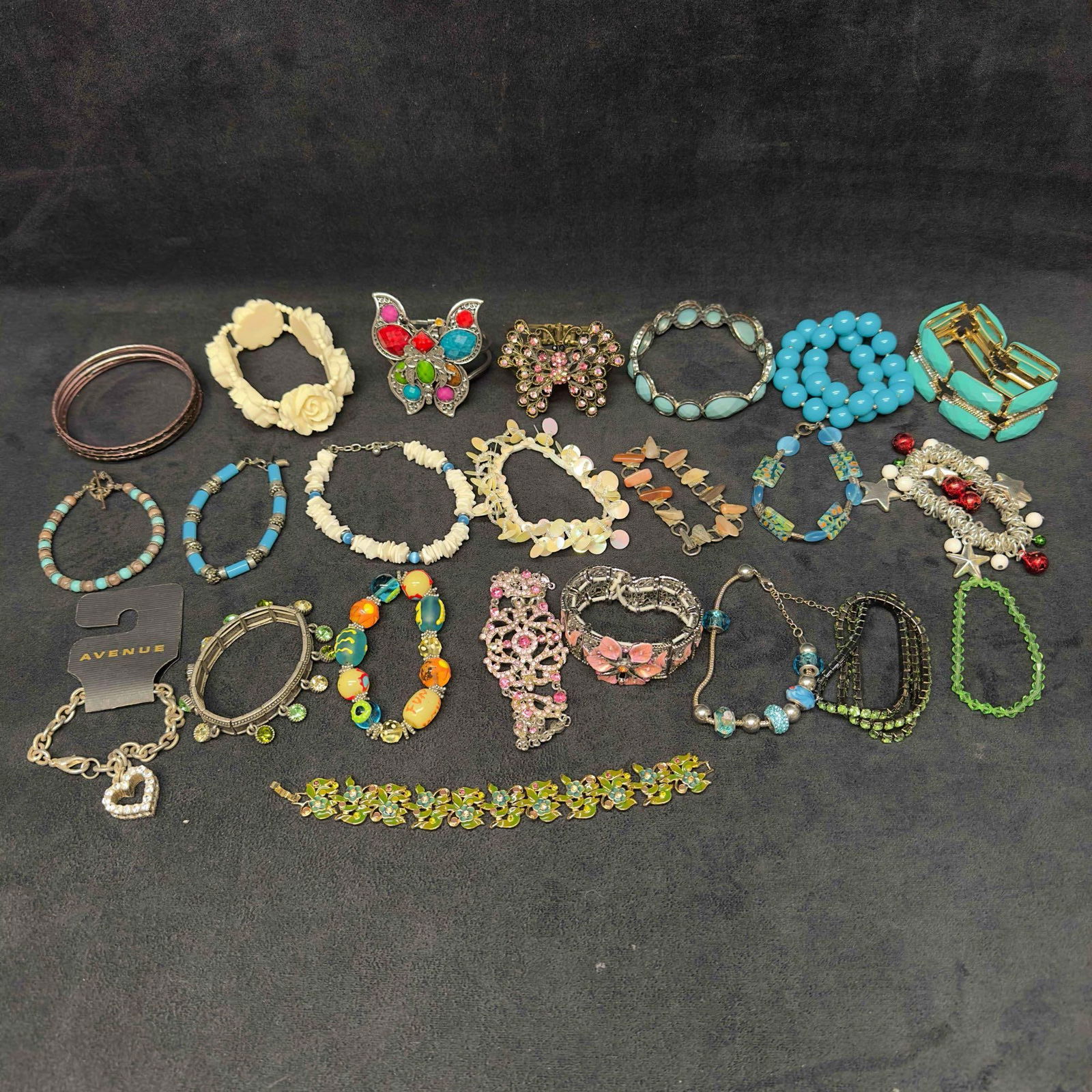 Various Assorted Costume Jewelry Bracelet Collection Set Lot of Twenty Five 25 Bracelets (1 of 13)