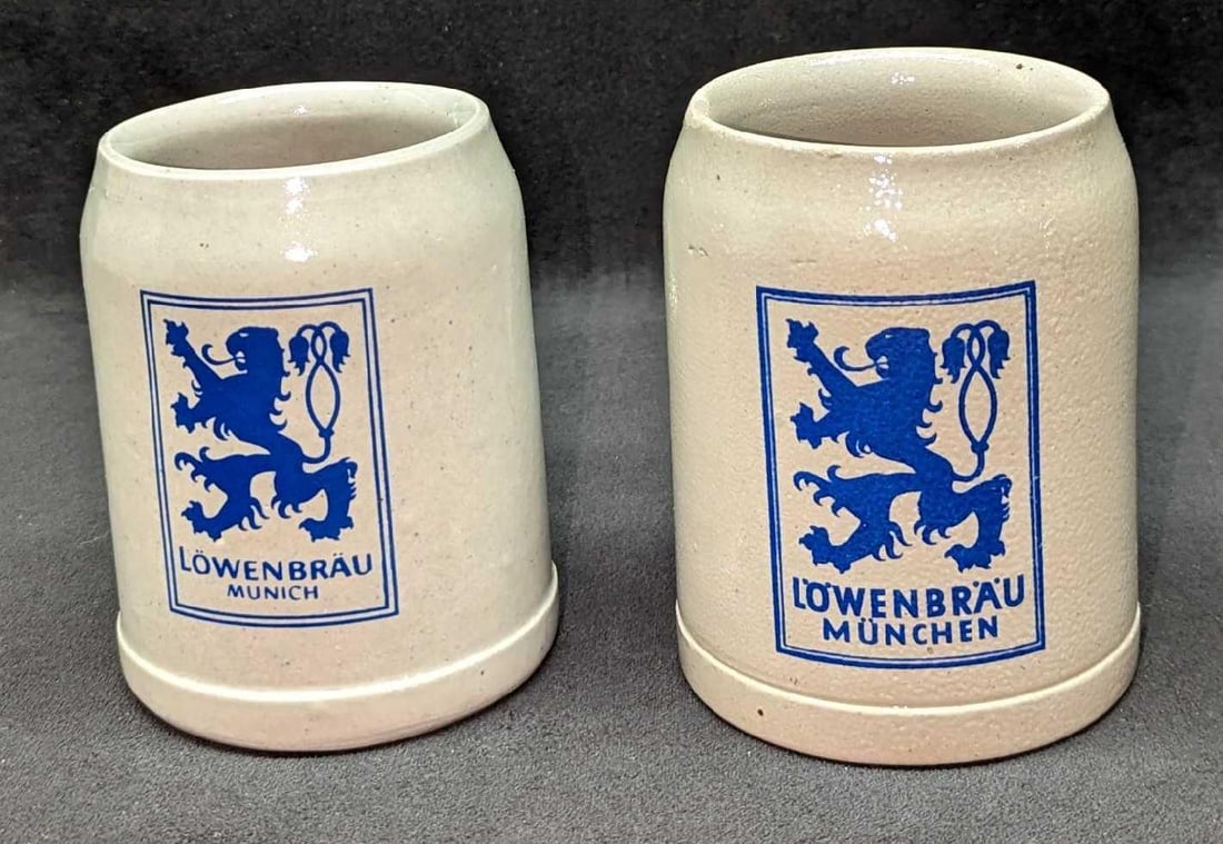 2 Vintage Stoneware Lowenbrau German Steins (1 of 7)