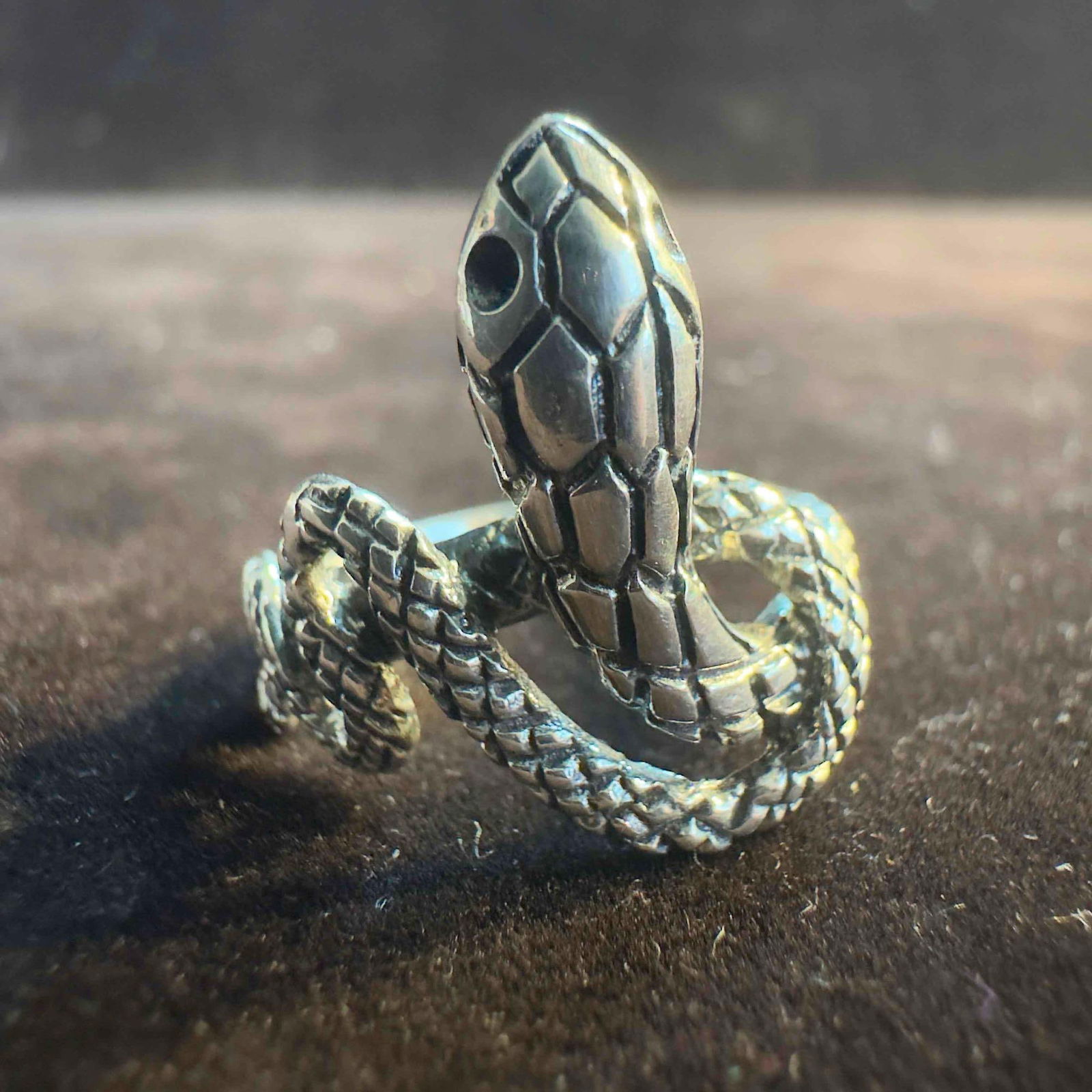 Sterling Silver Solid Snake Ring Y16 (1 of 9)