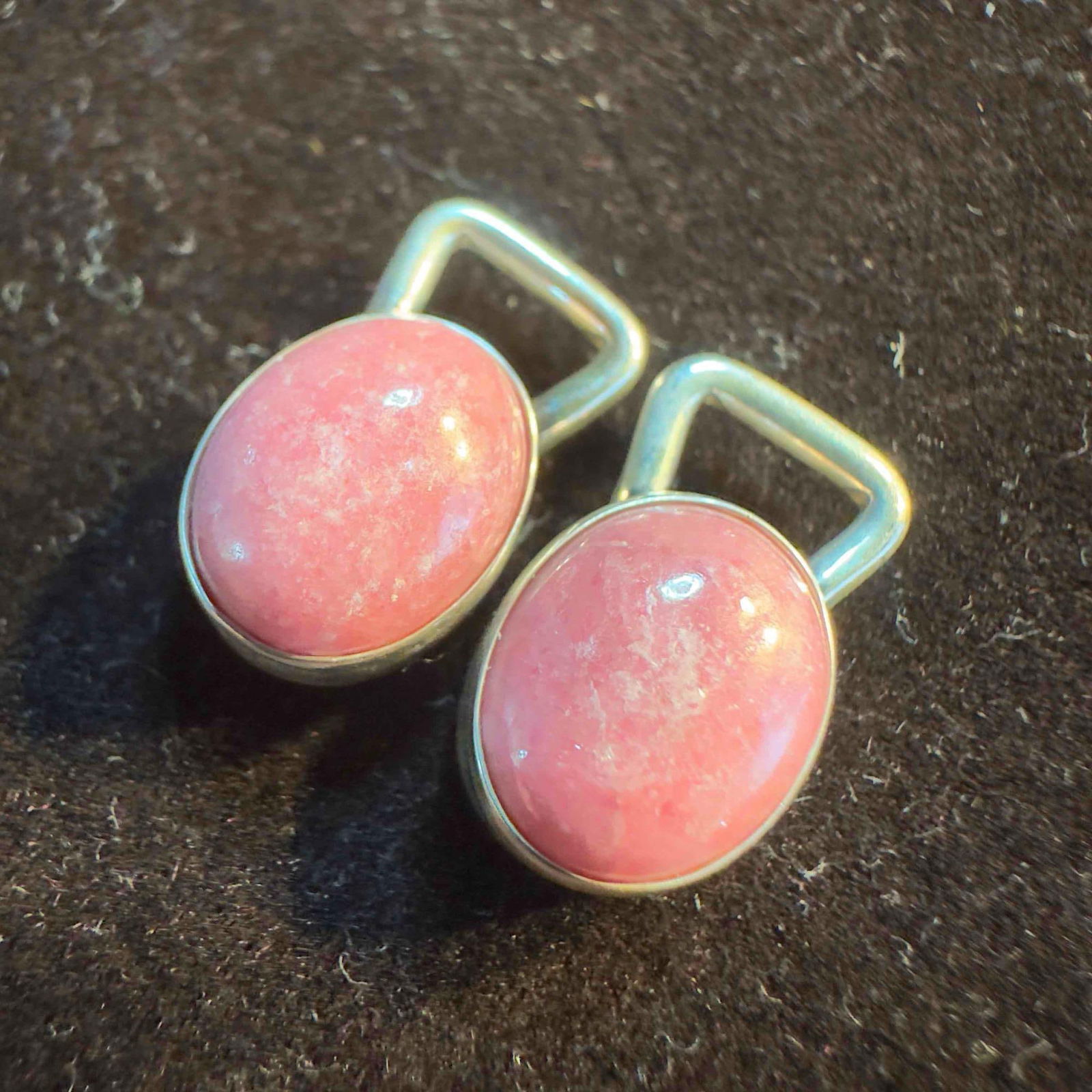 Rhodochrosite Pink Gemstone Espo Sig Sterling Silver Pendant Set Y12 (1 of 7)