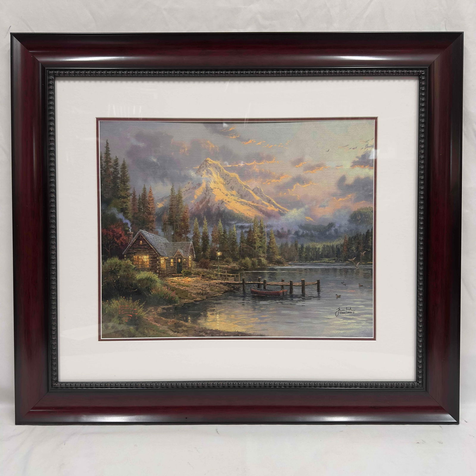 Thomas Kinkade Lakeside Hideaway 1999 Offset Lithograph Framed (1 of 14)