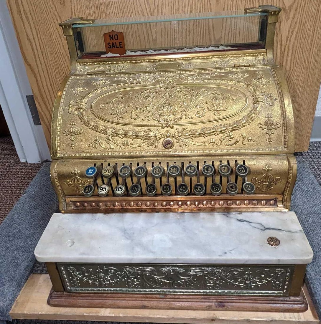 Antique National Brass Cash Register R23 (1 of 9)