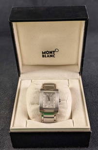 Swiss MontBlanc Brushed Steel Men's Watch: DETAILS:  Manufacturer -Monte Blanc Movement -Quartz Case -Polished with Brushed Steel. Bracelet -Polished with Brushed Steel.