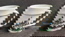 2 Disney Parks Ceramic Castle Flowerpot Coffee Mugs