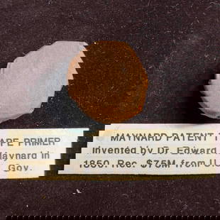 Maynard Tape Primer Unopened Civil War Relic: This piece of Militaria has been researched to the best of our ability prior to listing. Please reference all our photos as they are part of our description.  Maynard Tape Primer Unopened Civil War Re