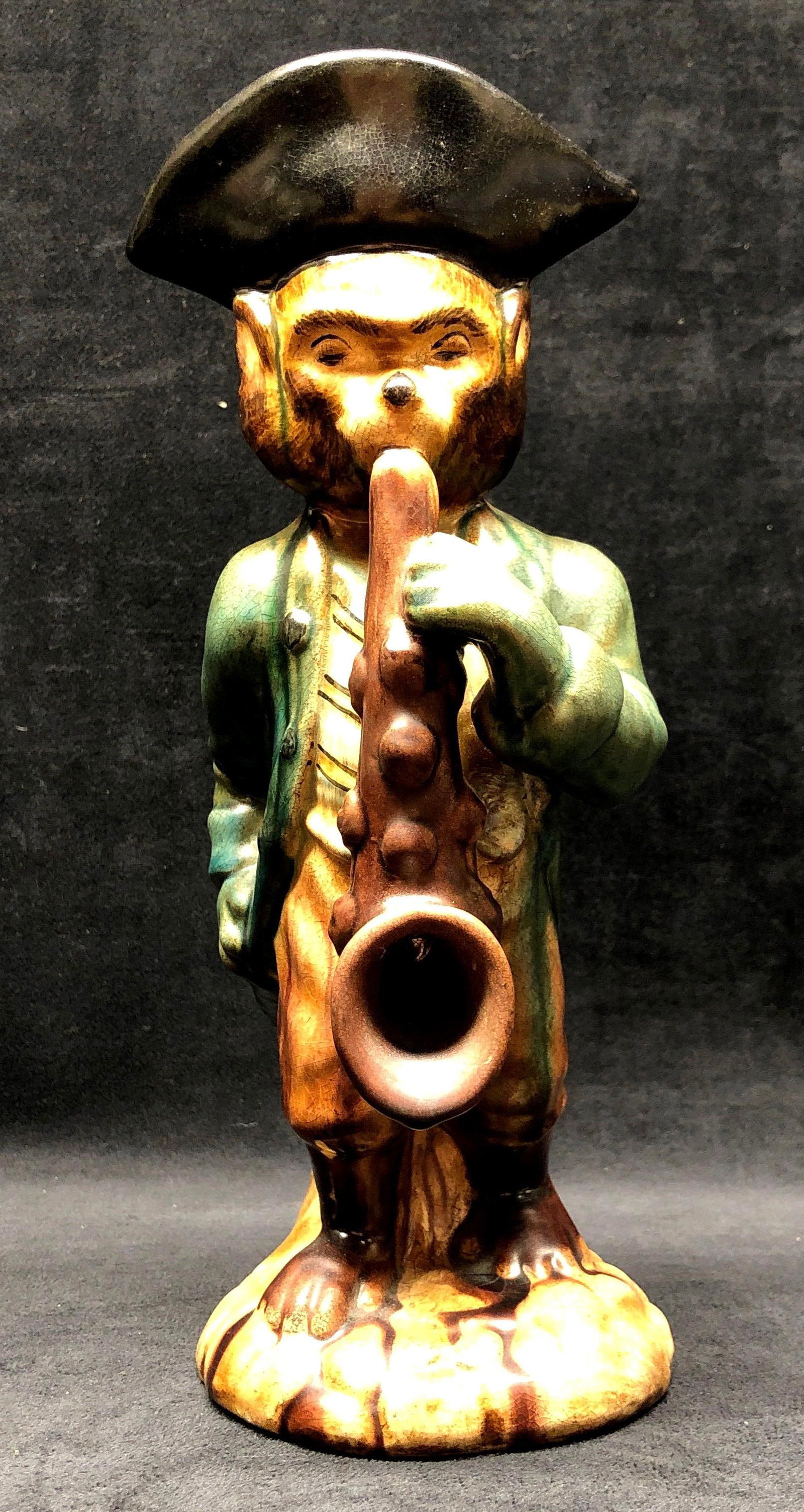 Vintage Meissen Style Porcelain Monkey Musician Playing Saxophone (JB 223 - J) (1 of 5)