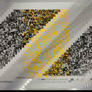 Cheerios On Black Collage Michael Albert Lithograph Signed Modern Pop Art: Cheerios On Black Collage Michael Albert Lithograph Signed Modern Pop Art. This art lithograph is from the Modern Pop Art Show 2000. Michael Albert signature and dated 2000 on the bottom right corner